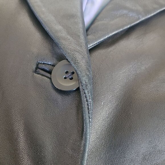 Sally & John New York Womens Leather Trench Coat Jacket Size L Super Soft - Picture 5 of 15